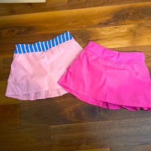 Ivivva by lululemon skorts, size 12 pink